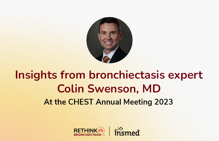 Join Insmed for a bronchiectasis Learning Theater exploring the clinical course and pathophysiology of bronchiectasis exacerbations and their impact on disease progression and patient burden