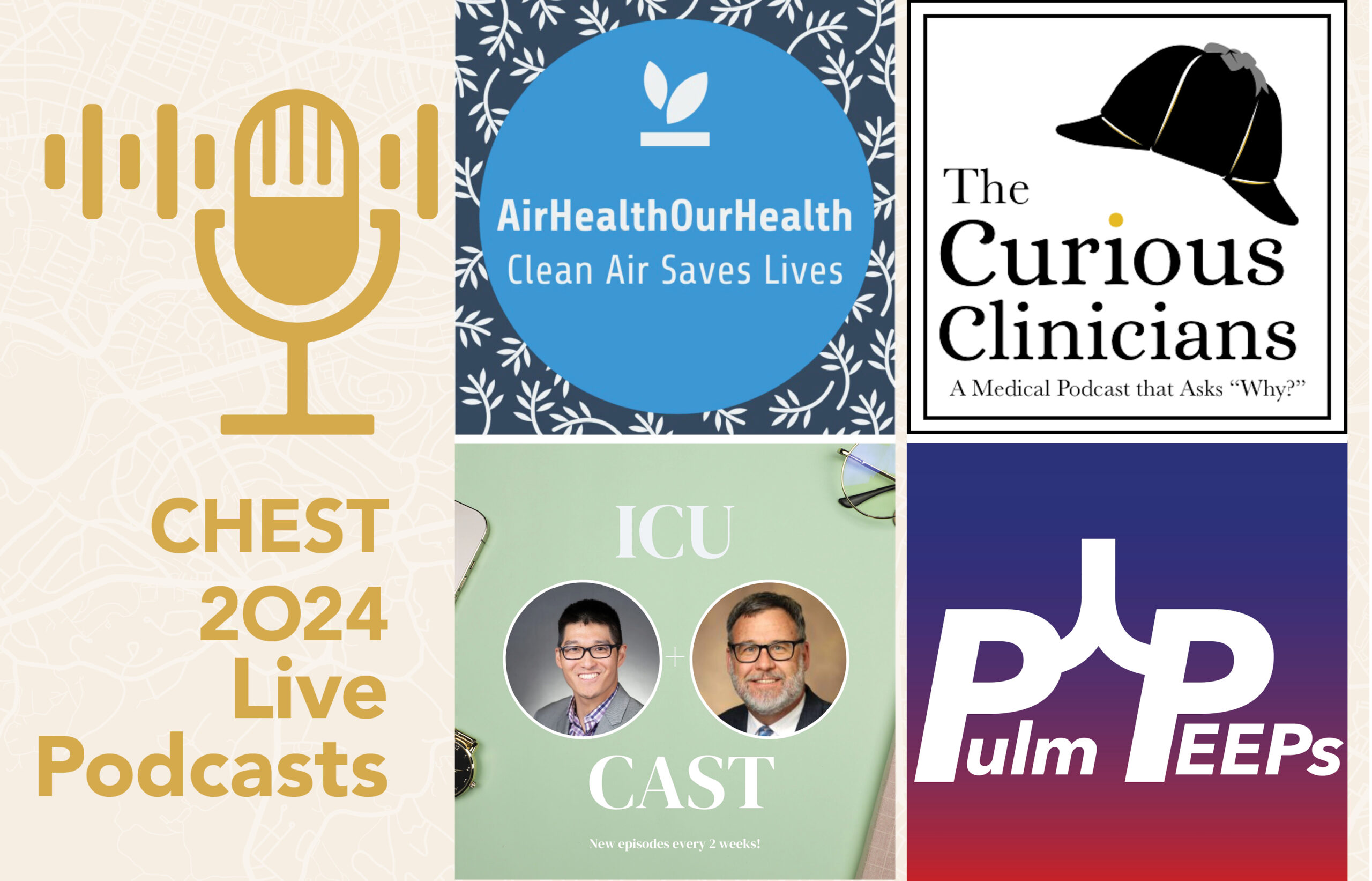 Attend live podcast recordings each day during CHEST 2024